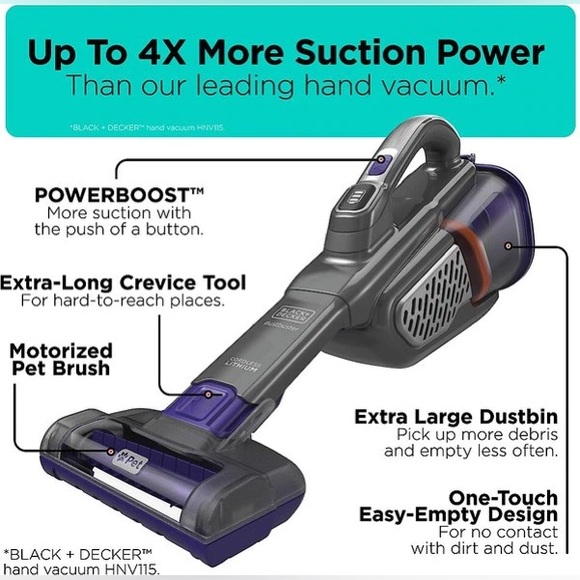 NWT: BLACK+DECKER Dustbuster AdvancedClean+
20-Volt Cordless Car Handheld Vacuum - Picture 2 of 8